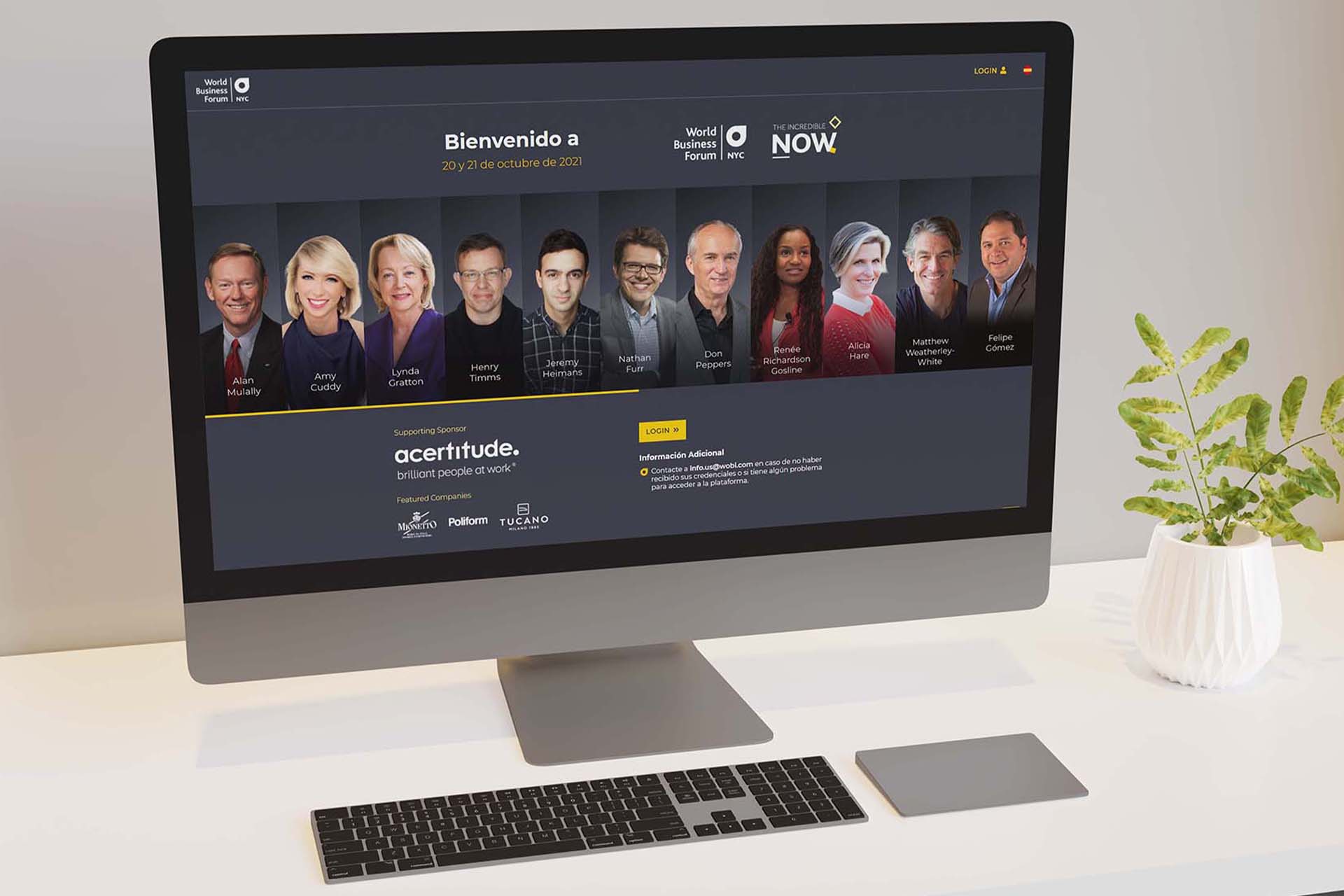 ejemplo de la plataforma de convenciones digitales interactivas online