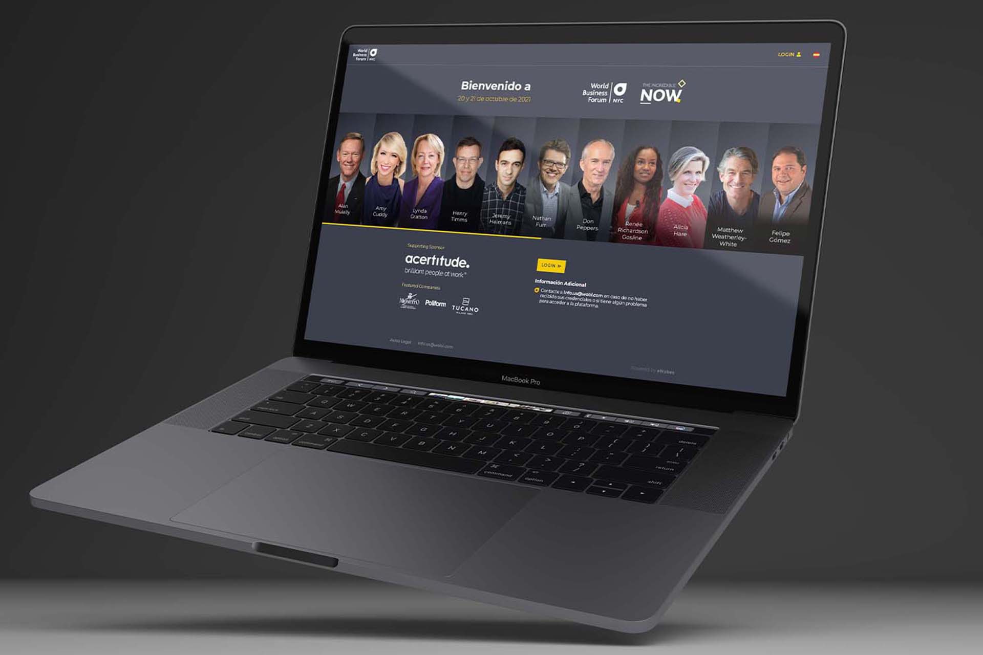 la plataforma de eventos digitales durante un evento digital