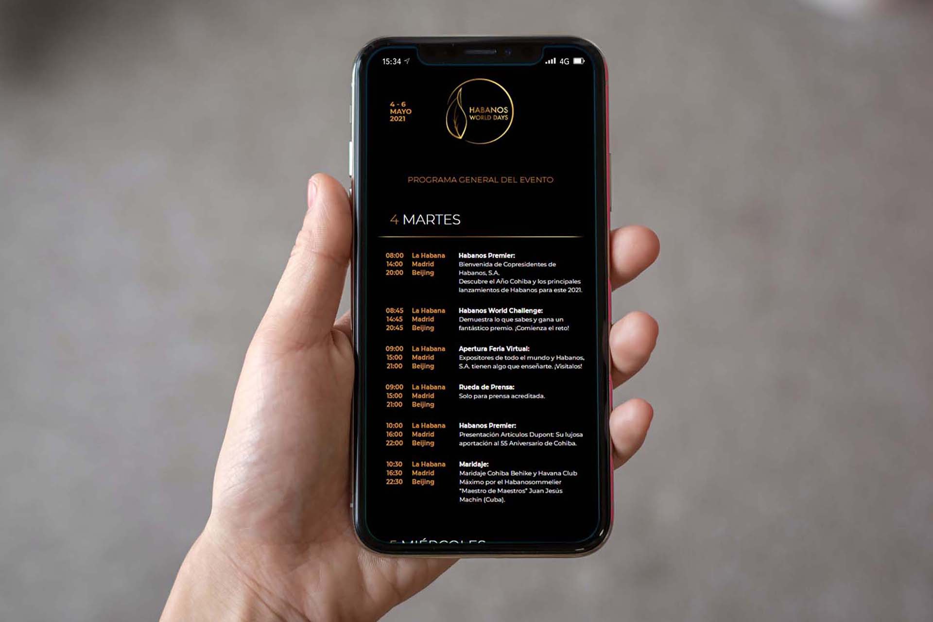 agenda de la gala virtual