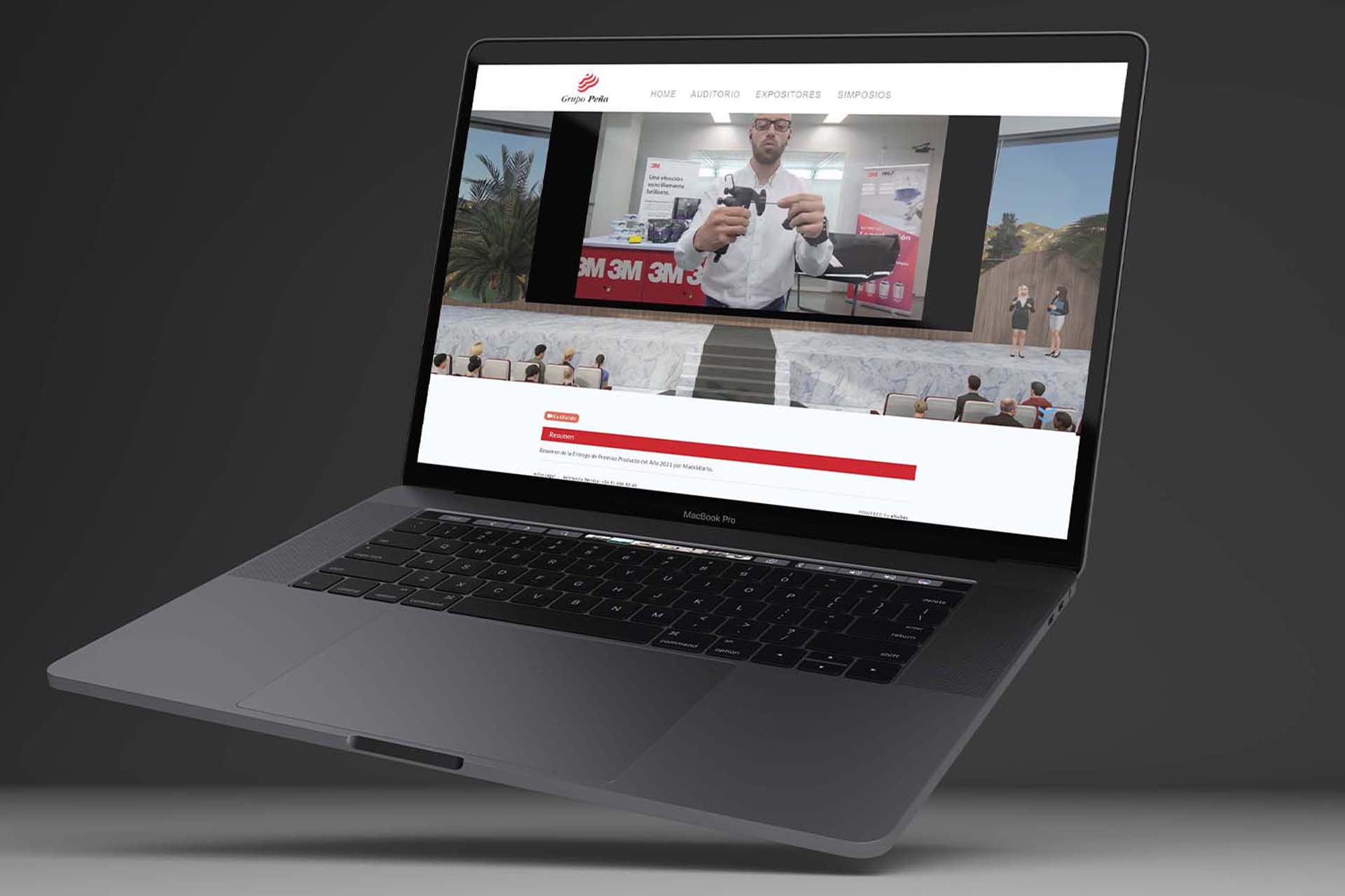 presentación en directo durante un showroom online